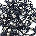 IGOGO 100 PCS Rubber Connectors for Eye Glasses Holder Necklace Chain 21x6mm Nickel Tone Black…