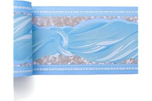 Livelynine Blue Wallpaper Border Peel and Stick Border Bow-Knot Wall Border for Kids Bedrooms Bathrooms Self Adhesive Wallpaper Borders for Teen Girls Boys Bedroom Bulletin Board Border 4inx32.8ft