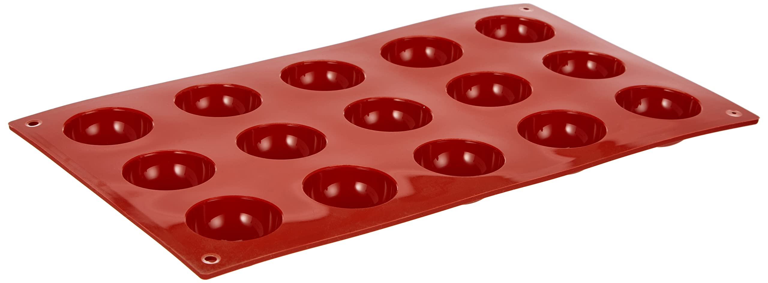 silikomart | SF005 Silicone mould for Monoportions SEMISFERA, non-stick, 15 cavities, Pack of 1 Cake mould, ø 40 h 20 mm, Made in Italy