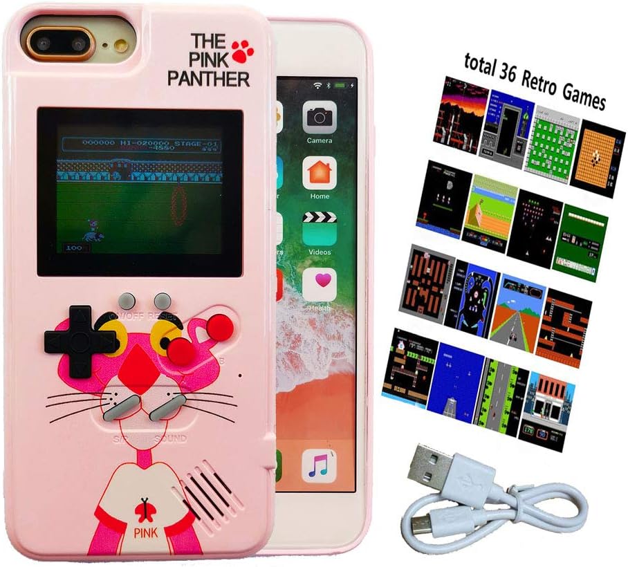 Gameboy Case for iPhone 11 Pro, Handheld Retro Game Case with 36 Small Games, Gaming Case for iPhone
