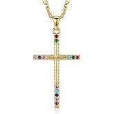 Werupec 14K Gold Cross Necklace for Women, Dainty Delicate Small Cross Pendant Elegant Gold Trendy Jewelry Luxury Gift for Her, Mom, Wife, Girlfriend Valentines Day Gifts
