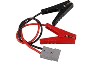 50A For Anderson Connector to 12V For Alligator Clip Clamps with Silver-Plated Contacts, Durable Battery Connectors for High 