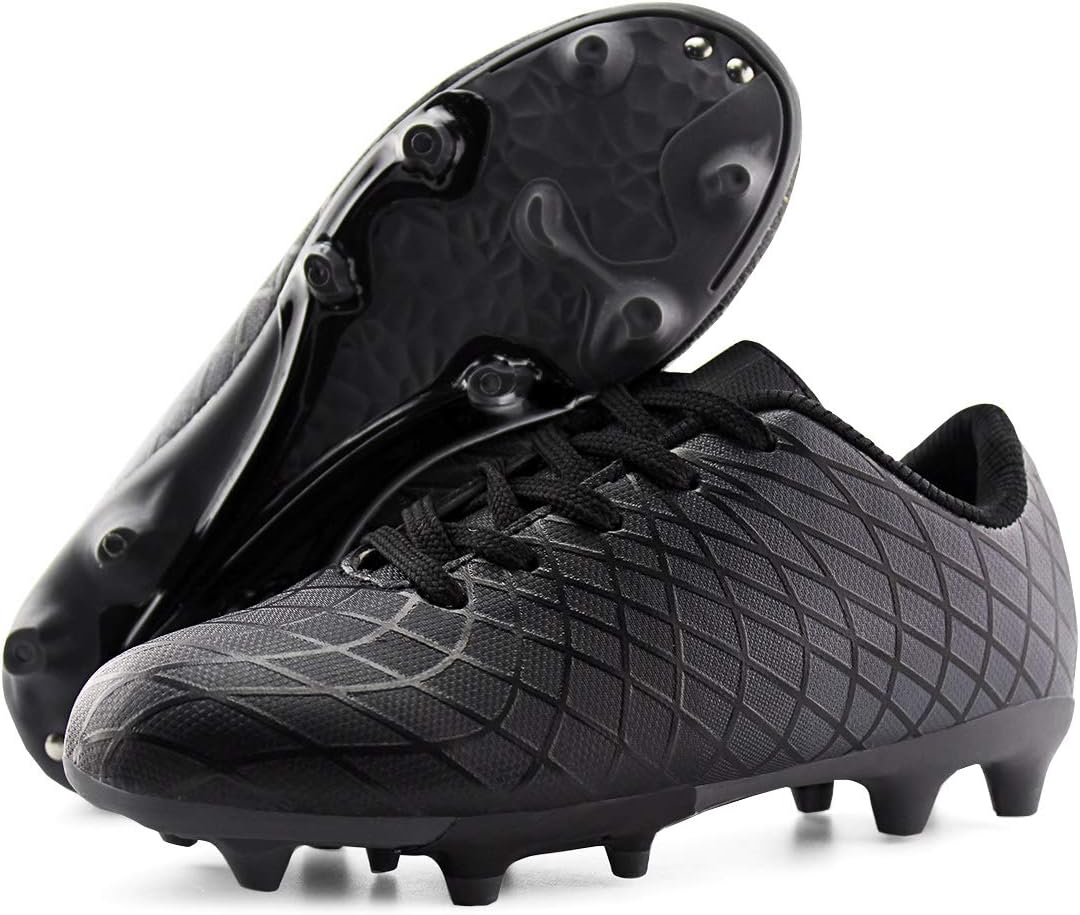 Kids Outdoor Soccer Cleats Athletic Firm Ground Football Shoes