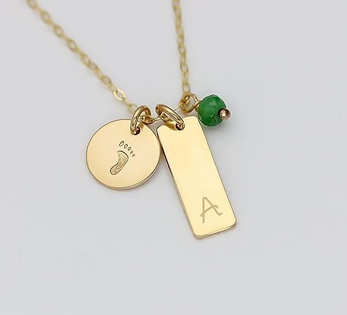 initial necklace for new mom
