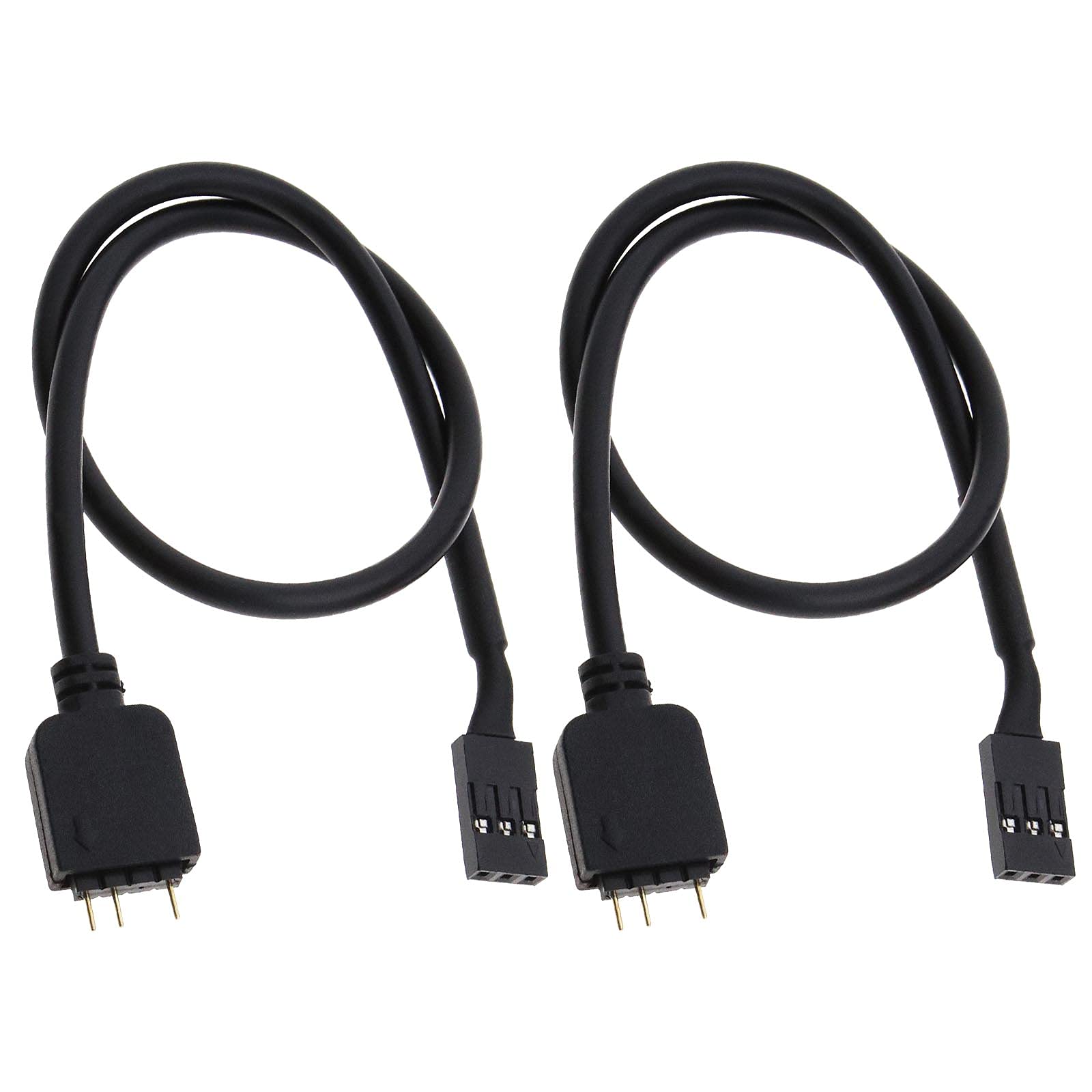Create idea 2pcs 5V 3Pin to VDG RGB Conversion Line Cable Connector 50cm for Computer Motherboard with 2 Copper Needle Optimal Performance