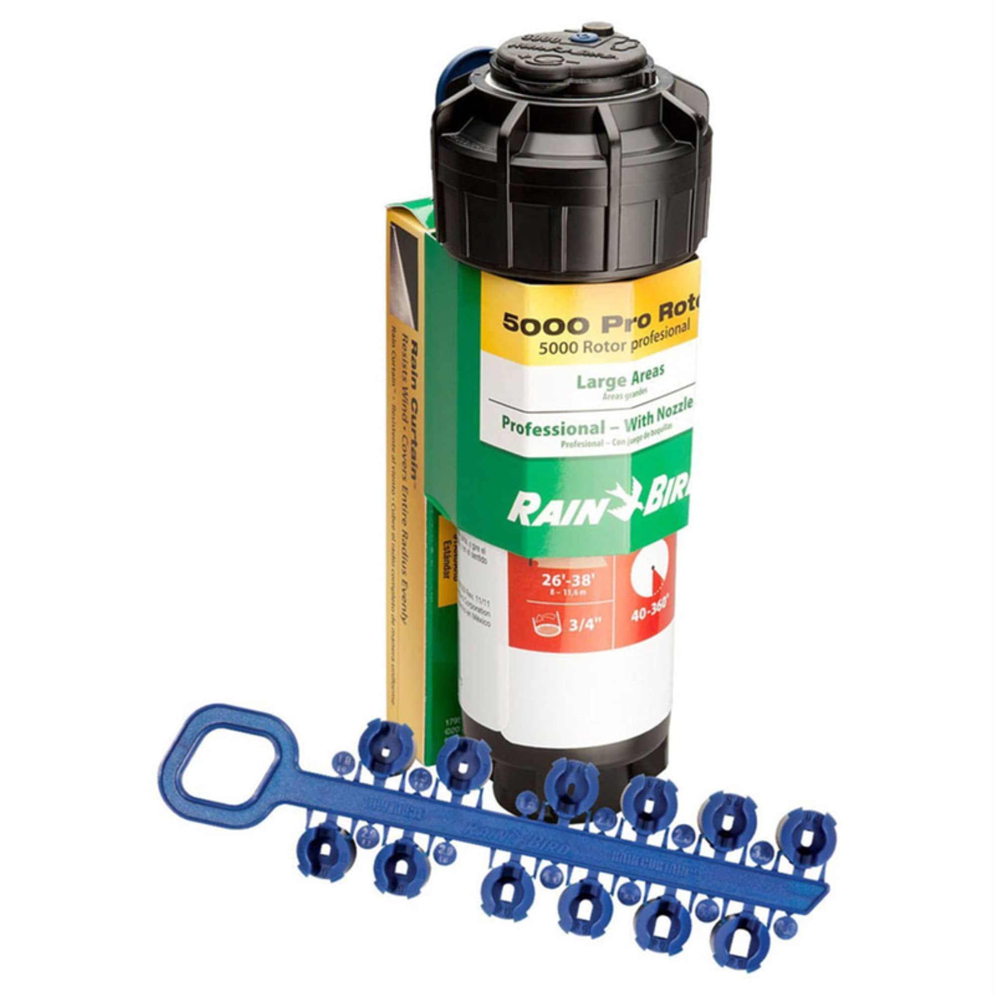 Photo 1 of Rain Bird CP5004PC Pro Rotor with Pro Nozzle Set, 40° - 360° Pattern, 26' - 38' Spray Distance, Black