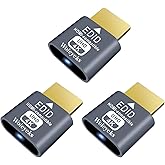 Woieyeks 3 Pack HDMI Dummy Plug 4K HDR,Virtual Monitor EDID Emulator, Headless Display Adapter,Supports up to 4k@60Hz,1080@12