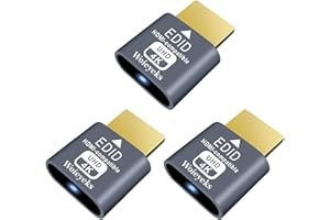 Woieyeks 3 Pack HDMI Dummy Plug 4K HDR,Virtual Monitor EDID Emulator, Headless Display Adapter,Supports up to 4k@60Hz,1080@120Hz