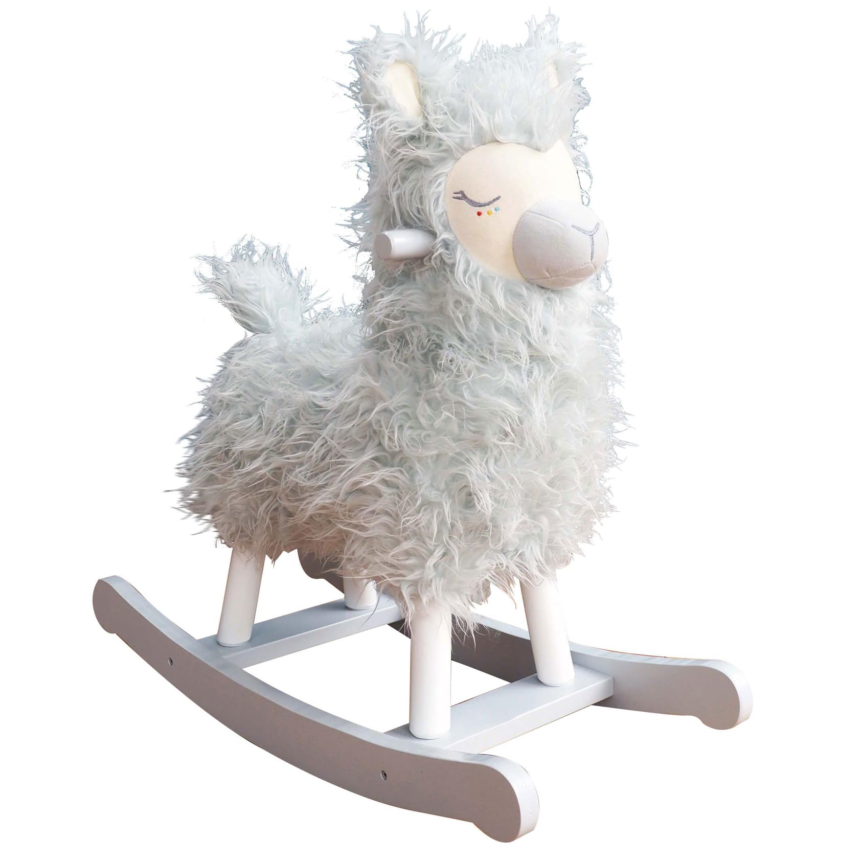 Little Bird Told Me - Rio Rocking Llama, Baby Rocking Toy, Ride On Animal for Toddlers, Soft Plush Seat & Wooden Rockers, Perfect for Playroom and Nursery