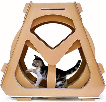 Utopiay Griffoir Bricolage Pour Chat Carton Ondule Pour Chat Bricolage Tournant Grande Roue Ondule Carton Superieur Et Construction 73 36 70cm Amazon Fr Cuisine Maison