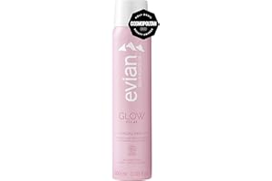 BRUMISATEUR Evian Glow Facial Mist | Hydrating Mineral Water Face Spray with Aloe & White Tea | Dewy Setting Mist & Toner for Glowing Skin | Facial Spray to Refresh, Balance, & Enhance Makeup