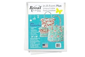 Bosal in-R-Form Plus Unique Fusible Foam Stabilizer 24 Inches by 58 Inches for Aunties Two Little Poppins Bag Pattern (Onе Paсk)
