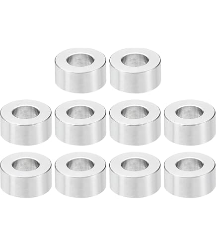 PATIKIL 6 Pcs Stainless Steel Spacers, 8mm ID X 10mm OD X 3mm