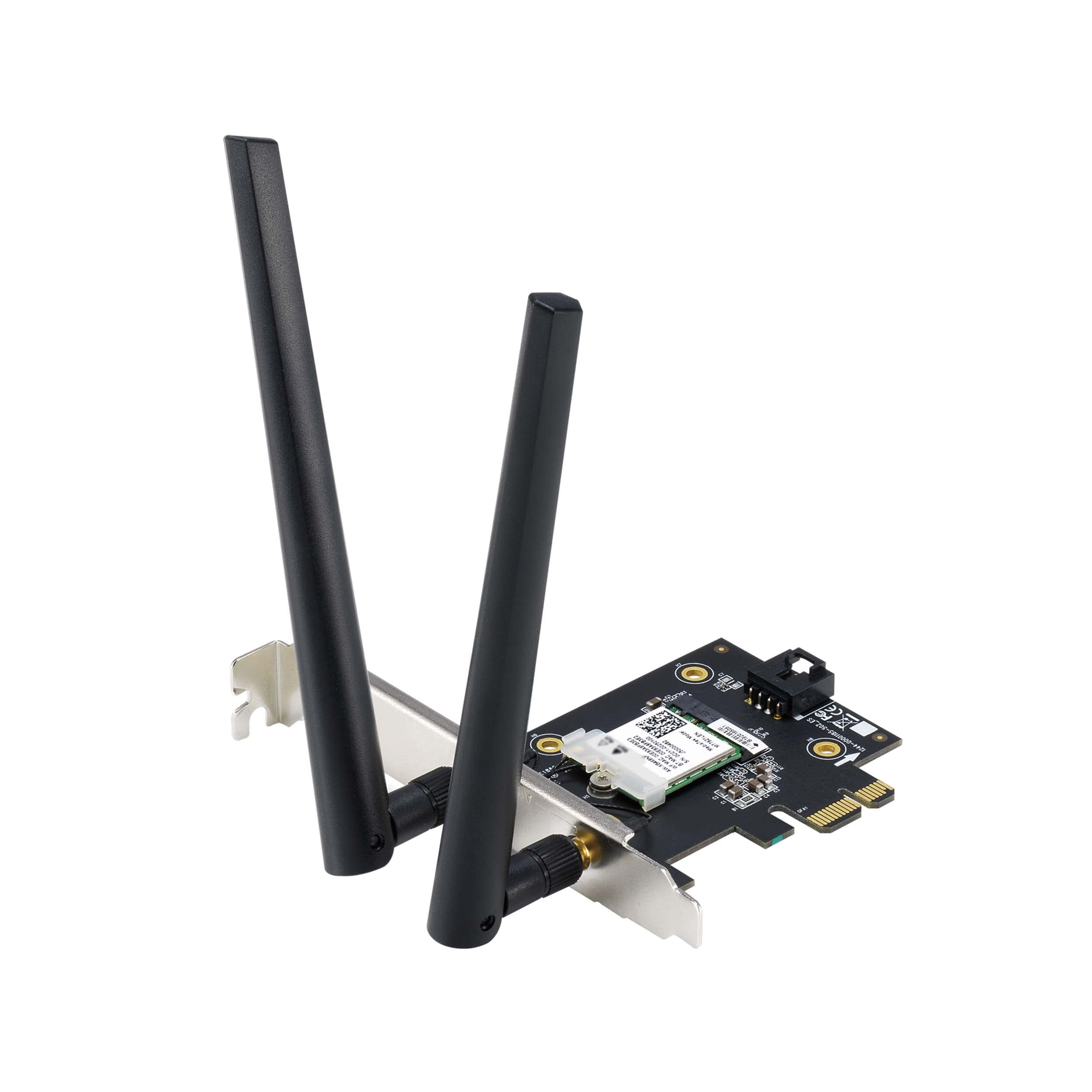 Asus (PCE-AXE5400) AXE5400 Wi-Fi 6E Tri-Band PCI Express Adapter, Bluetooth 5.2, OFDMA & MU-MIMO