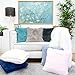 Homey COZY Faux Fur Throw Pillow Cover,Ivory Double-Side Luxury Fluffy Super-Soft Plush Fur Decorative Couch Cushion Pillow Case 20 x 20 Inch, Cover Only