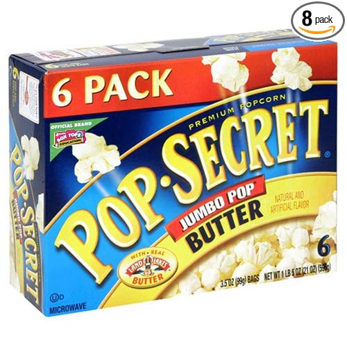 Betty crocker pop Secret microwave popcorn premium jumbo pop Butter whole grain popcorn (016000362406)
