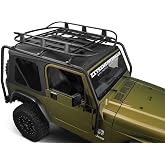 Barricade Roof Rack Basket | Lightweight Aluminum Cargo Carrier | 50"x70" Roof Storage Basket for Off-Road Gear &amp; Travel Hauling | Compatible with 1987&ndash;2006 Jeep Wrangler YJ &amp; TJ