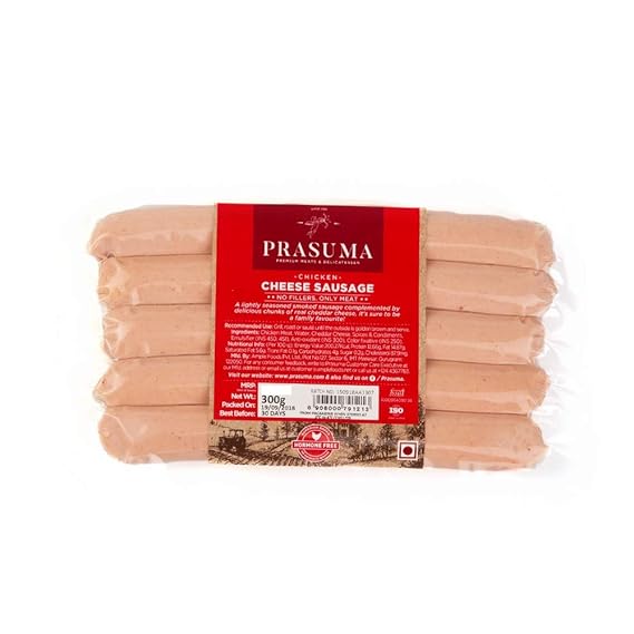Prasuma Chicken N Cheese Sausage Pouch, 300 g