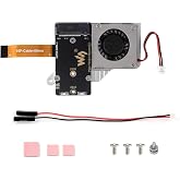 Waveshare PCIe to M.2 Adapter Board (E), Compatible with Raspberry Pi 5, with Cooling Fan, Support 2242/2230 Size NVMe Protocol M.2 S S D, 8Gbps Data Rate, High-Speed Reading/Writing