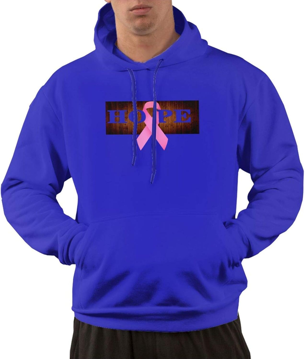 N/A/ Hope Breast Cancer Awareness Men's Hoodie Hooded