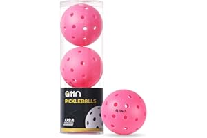 A11N SPORTS A11N S40 Outdoor Pickleball Balls- USA Pickleball Approved for Tournament Play, 3/6/12/50-Pack, Neon Green/Fuchsia/Tangerine