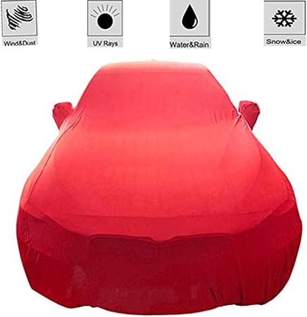 Amazon フェラーリff 458ラリークロス車のカバー 屋内ショールーム 地下駐車カバー 日焼け止めストレッチ布の車のカバー 赤色 との互換性 Size Sf90 Stradale ボディーカバー 車 バイク