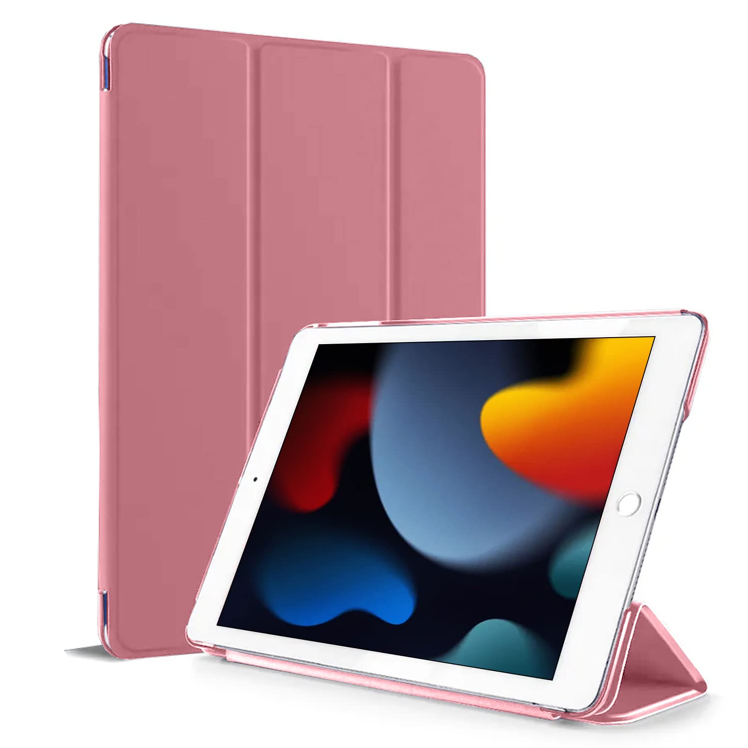 For Apple iPad 10.2 inch 9th/ 8th/ 7th Generation, Smart Magnetic Stand Case, Leather Cover with Magnetic Closure, Anti-Scratch and Lightweight Case (2021/2020/2019) (Rose Gold) — image 1