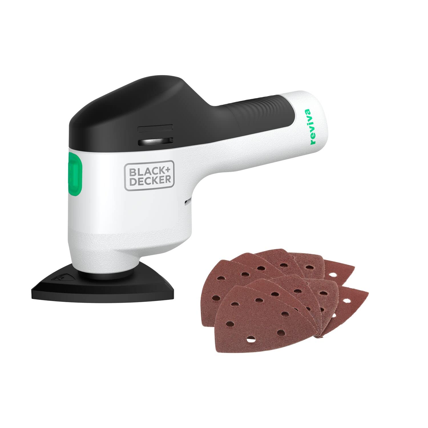 BLACK+DECKER Reviva Cordless 12V Sander with 10 Sanding Sheets REVDS12A10-GB