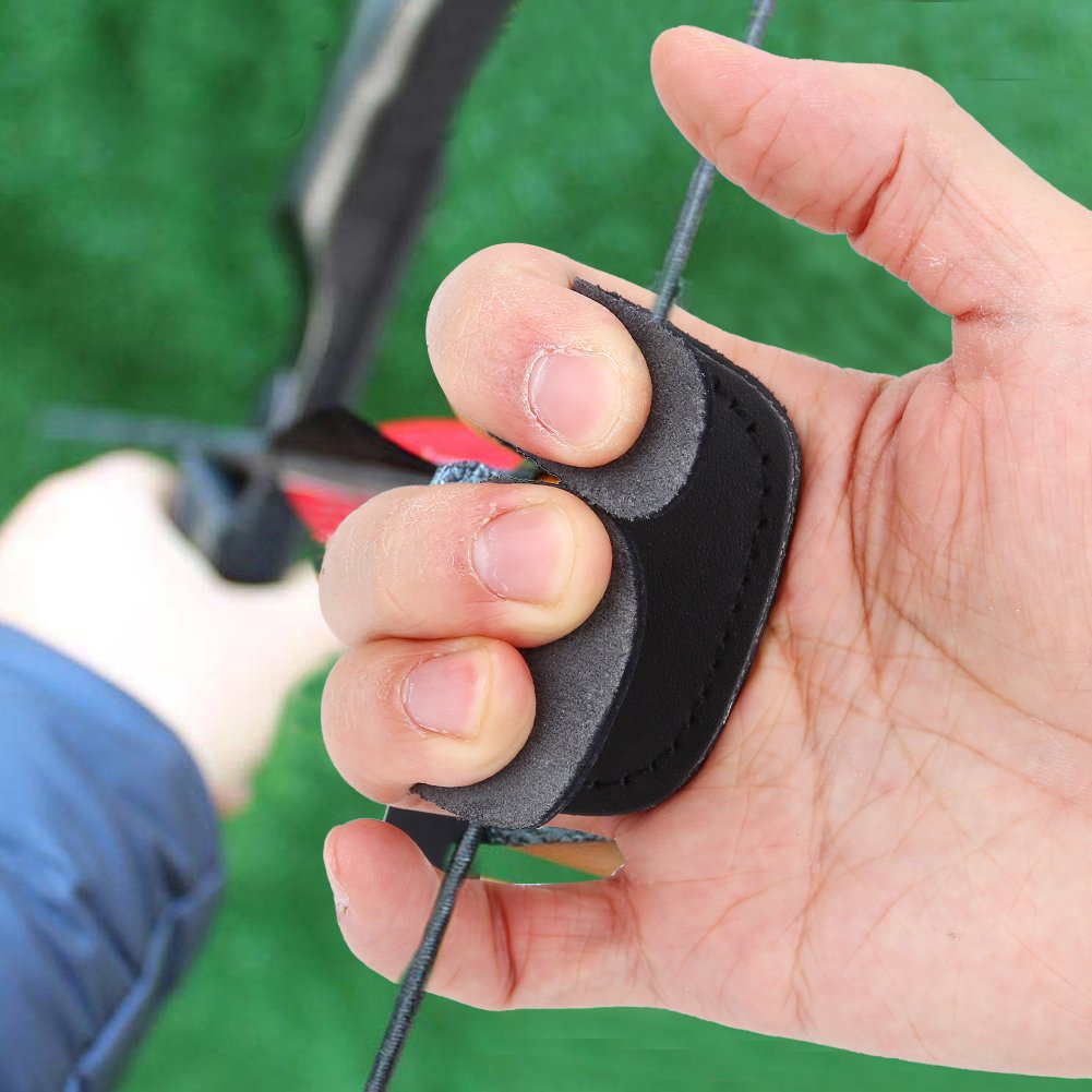 JULYKAI Anti-slip Archery Finger Protector, Wearable Archery Hand Guard, Simple Design Archery Accessory Improve Accuracy for Archery Lovers