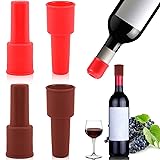 Vodolo Silicone Wine Stopper,4pcs Reusable and