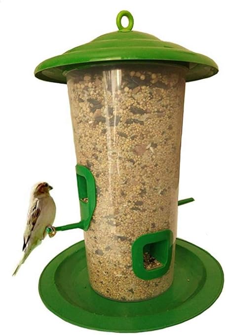 Kitoo Art Uv Protected Plastic Bird Feeder With Hanging Hook For