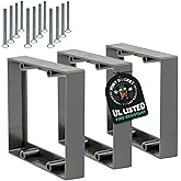 Mint Bucket Brands 3/4" Double Gang Receptacle Outlet Box Extender, Electrical Outlet Extender for Electrical Box and Electrical Outlet Switches, UL Listed (Pack of 3) (Black or Gray)