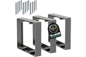 Mint Bucket Brands 3/4" Double Gang Receptacle Outlet Box Extender, Electrical Outlet Extender for Electrical Box and Electrical Outlet Switches, UL Listed (Pack of 3) (Black or Gray)