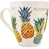 Island Heritage 18 oz Hawaiian U-Shape Mug Watercolor Pineapple