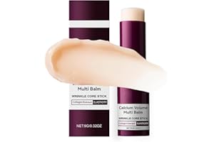 FullMeet Calcium Multi Balm, Calcium Volume Multi Balm, Wrinkle Core Stick, Korean Collagen Moisturing Stick, Anti-aging, Hydrating, Firming Skin, Suitable for Eyes, Neck, Face, 9g