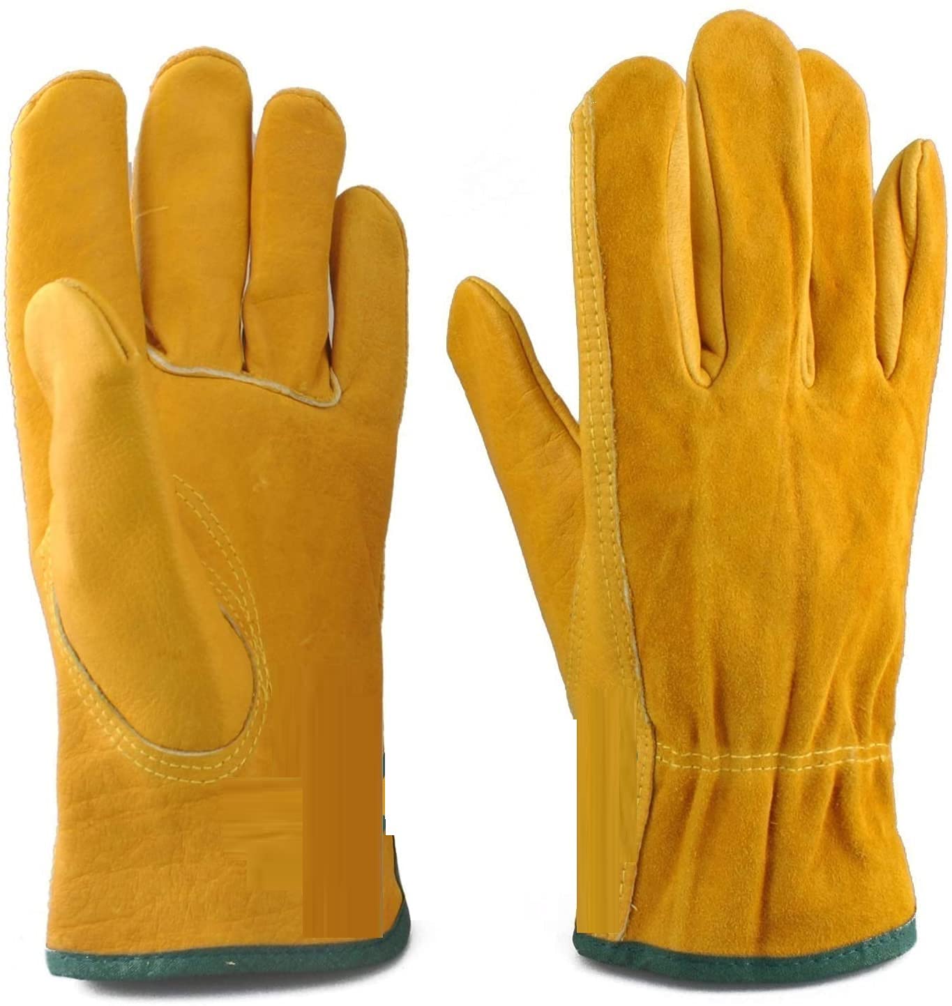 ALCIONO Safety Grip Work Gloves for Men and Women | Protective, Flexible, Cut Resistant | Ideal for Garden and Household Tasks, Safe for Pruning Roses - Yellow
