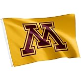 Desert Cactus University of Minnesota UM Flag - 3 x 5 Feet Golden Gophers Banner, Indoor/Outdoor Durable Fabric, 100% Polyester Design (Style D)
