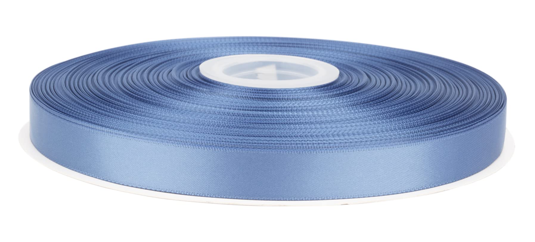 Fondersy 91 Meters Smoke Blue Double Faced Satin Ribbon - 16mm Width for Wedding, Gift Wrapping, Floral Arrangement and Crafts