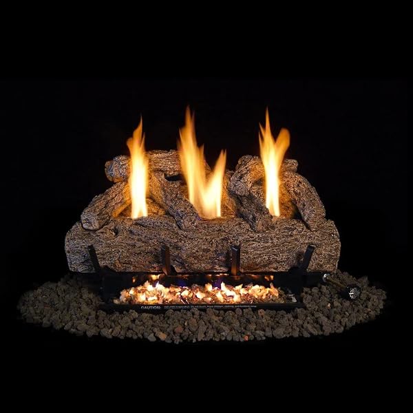Amazon.com: Empire 24 Inch Flint Hill Gas Log Set With Vent Free Propane  Contour Burner - Manual Safety Pilot : Home u0026 Kitchen