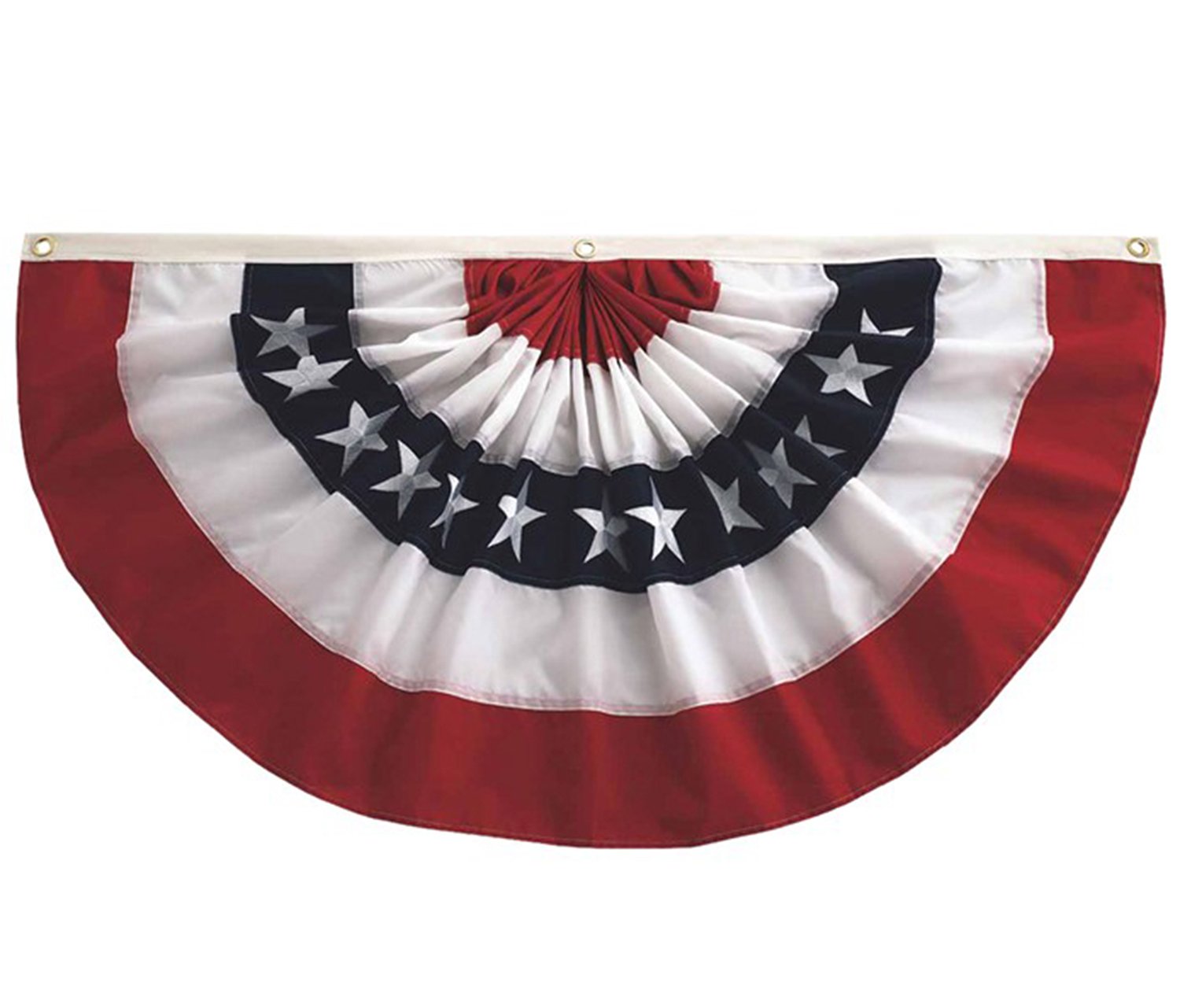 In the Breeze Pleated Fan Patriotic Bunting, 3' x 6'