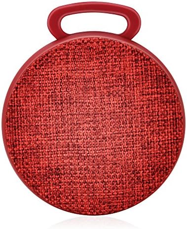 Mini Portable Bluetooth Speakers Outdoor Wireless Subwoofer Fabric Surface with Carabiner Red