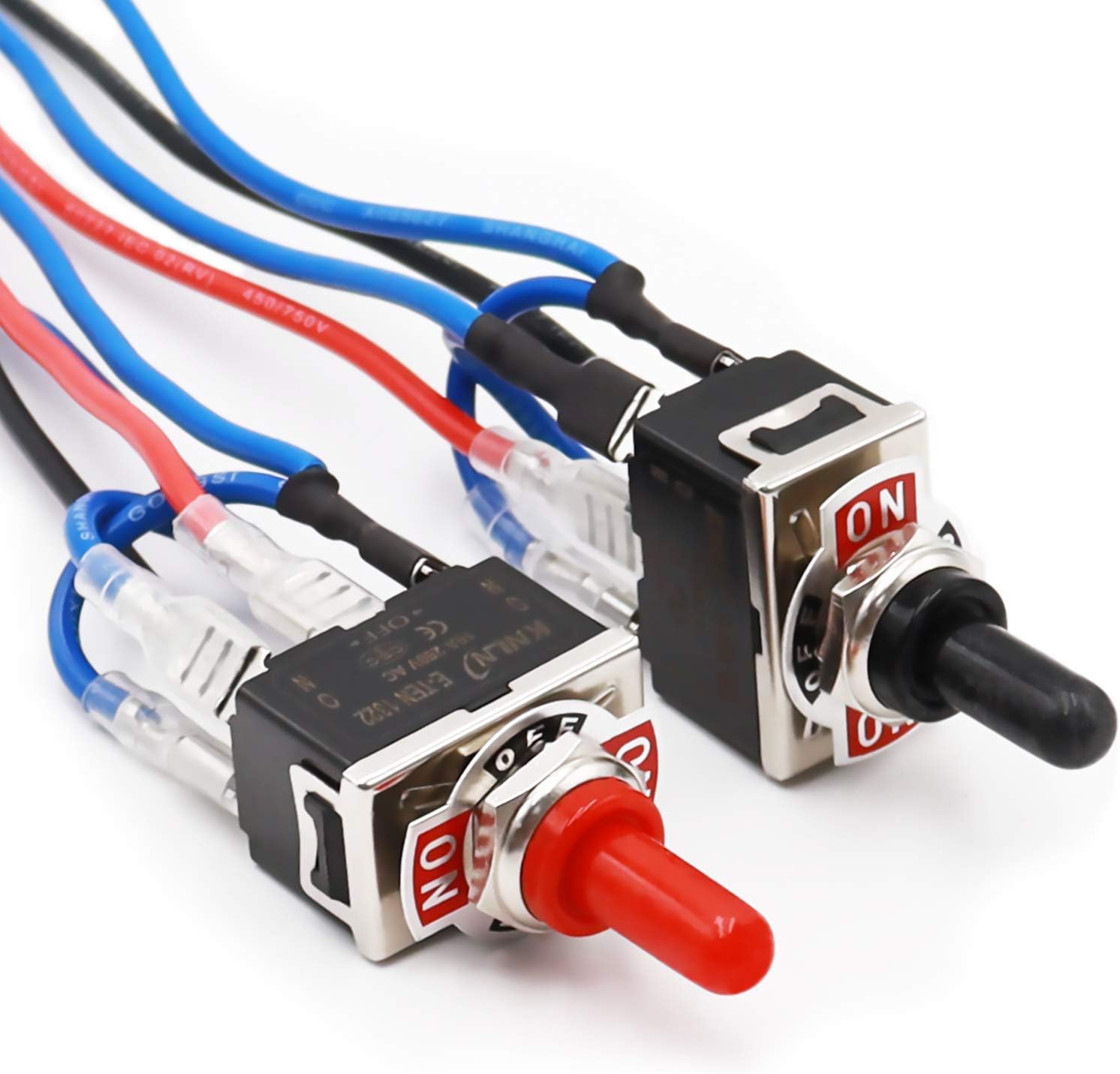 mxuteuk 2 Pcs Toggle Switch 3 Position 6 Pin Reversing Polarity DC