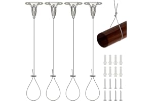 Plushly 4 Pack Closet Rod Support Bracket, Adjustable Stainless Steel Ceiling Mounted Curtain Holder, Heavy Duty Shower Rod H