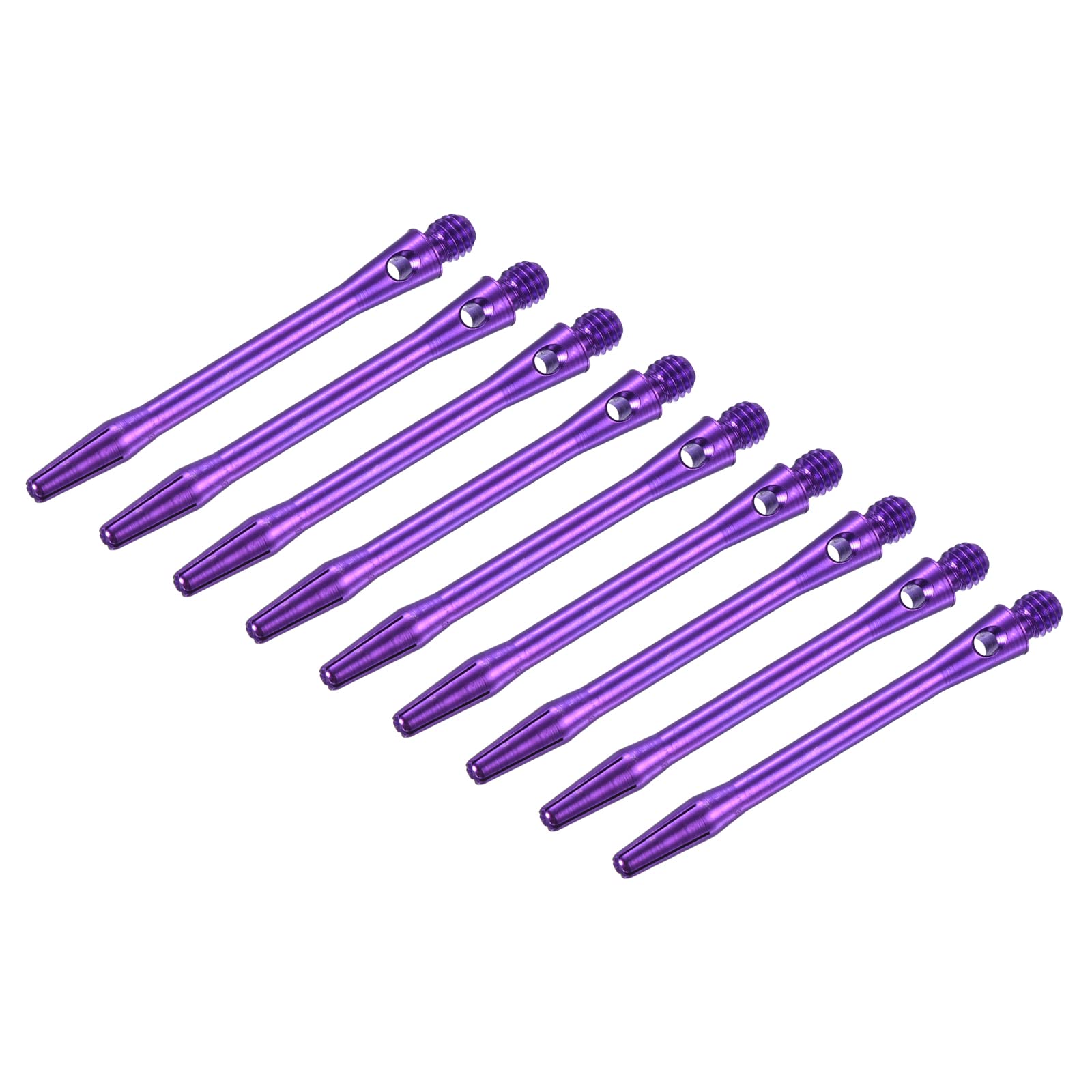 PATIKIL 48mm Aluminum Dart Shafts, Medium 2BA Thread Dart Stems Dart Accessories Throwing Fitting for Steel Tip - 9 Pack (Purple)