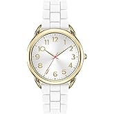 Asan Ge Analog Watch for Women Large Numerals Face Easy Time Reading Silicone Strap Casual Watch Water Resistant 100 feet