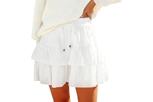 CWT Flowy Shorts for Women Boho Ruffled Tiered Skorts Casual High Waist Mini Skirts Tennis Golf Comfy Shorts 2025 Update