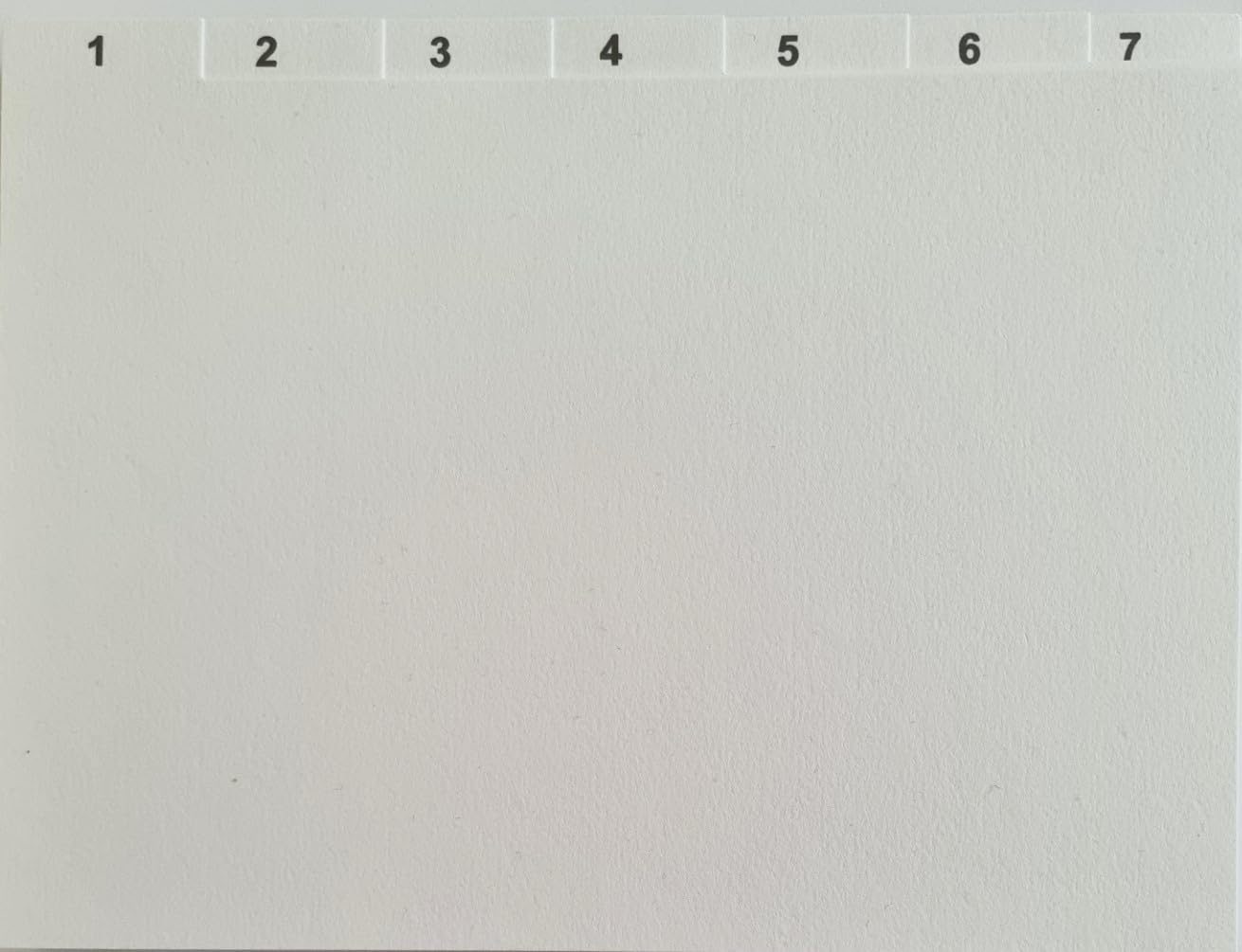 DIN A5 Index Guide Cards Numbered 1-31. Daily Index Register Divider Guide Cards, Size A5 +12mm tab.