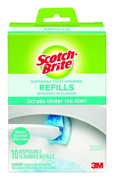 SCOTCH-BRITE DISPOSABLE TOILET SCRUBBER REFILLS, REMOVES RUST &...