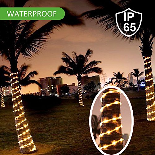 Ustellar 66ft 200 LED Rope Lights, IP65 Waterproof USB 5V String Lights, Outdoor Fairy Lighting for DIY Wedding, Party, Garden, Yard, Corridor, Christmas Decorations, Warm White - Thumbnail 3