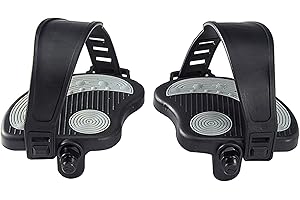 Exercise Pedals 1/2" With Straps for Peloton, Spin Cycling, Indoor Exercycle, Stationary Recumbent Bicycle Replacement Parts